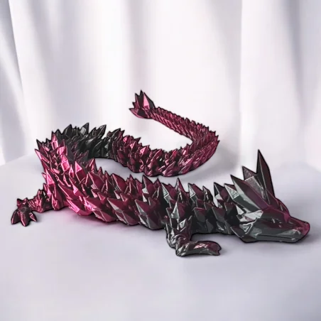 Smok 3D Dragon Figurka smoka Kryształowy smok 35cm Dekoracja pokoju