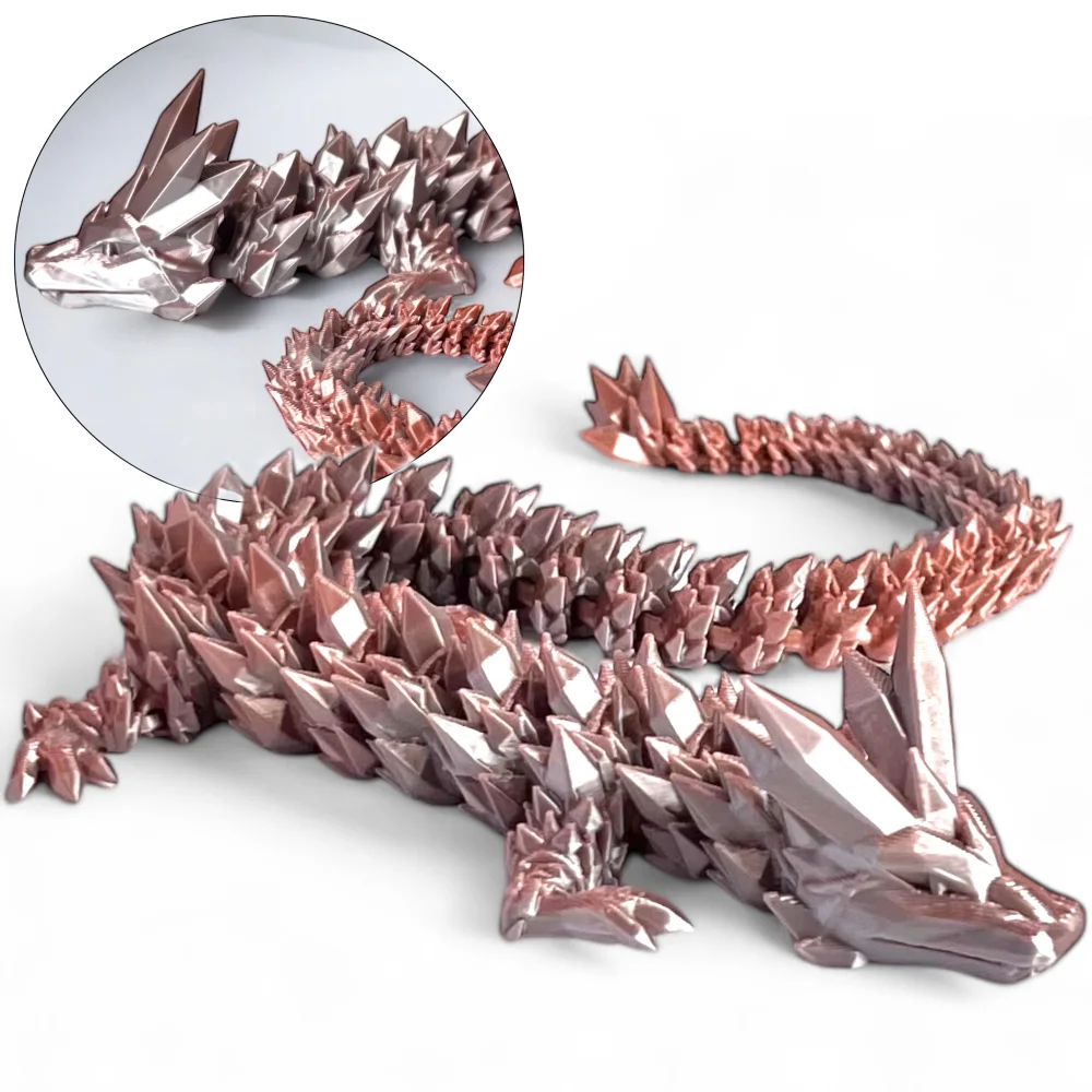 3D Dragon Figurine Crystal Dragon 35cm Room Decoration