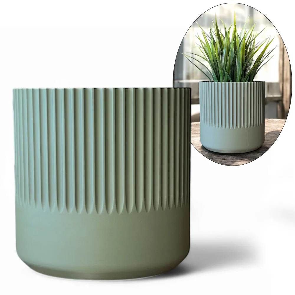 Unbreakable Olive Green Flower Pot 14cm
