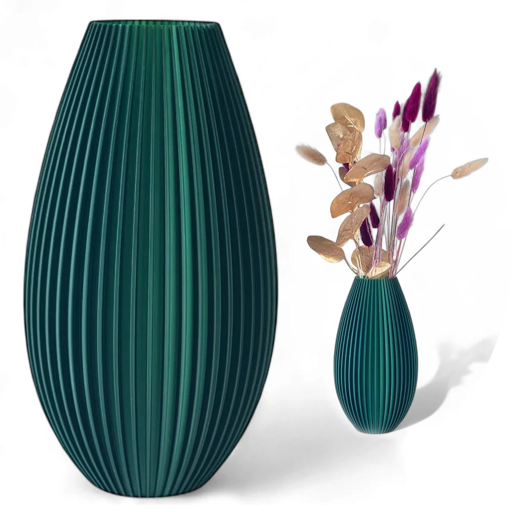 Shatterproof Scandinavian Modern 3D Vase for Artificial Flowers
