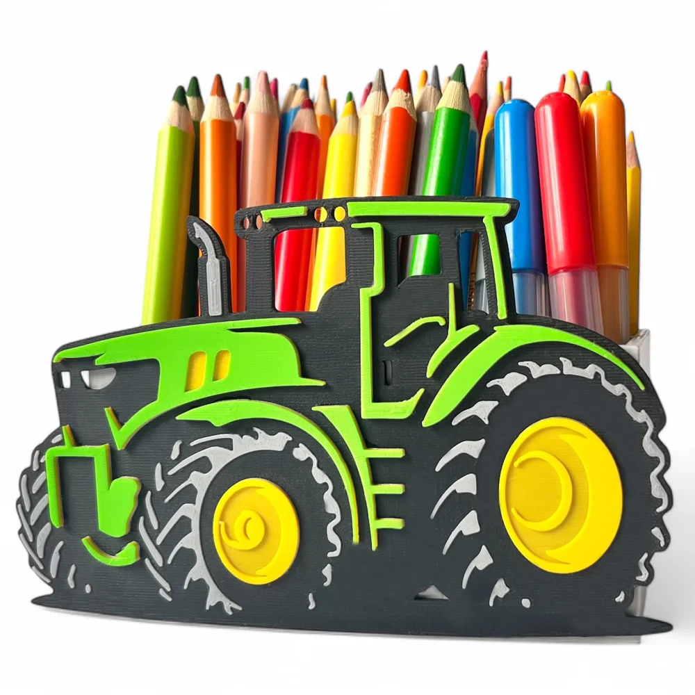 Desk Organizer with a Tractor Theme
