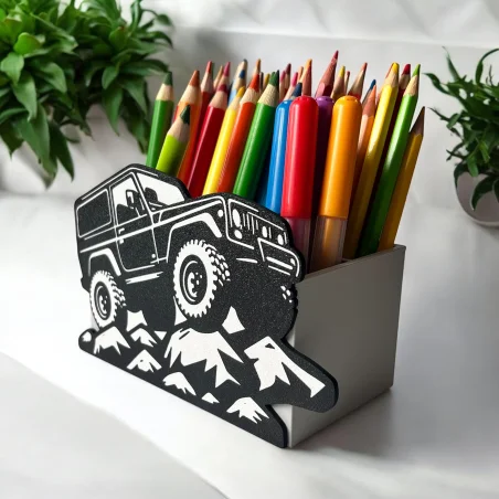 Desk Organizer with an Offroad 4x4 Theme
