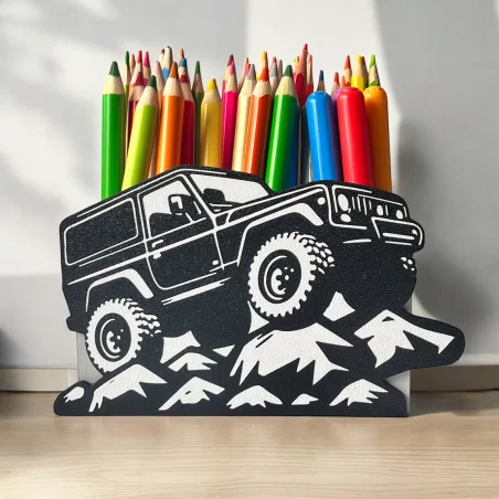 Desk Organizer with an Offroad 4x4 Theme