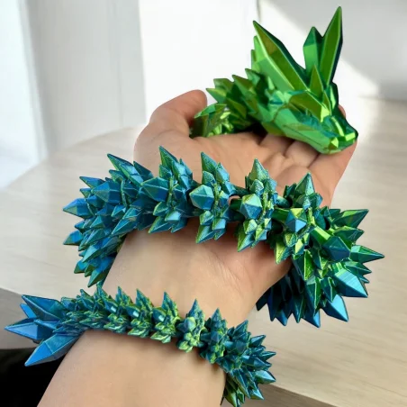 Kryształowy smok 3D – figurka dekoracyjna 60 cm