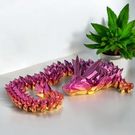 3D Dragon Crystal Dragon Figurine 60cm Room Decoration