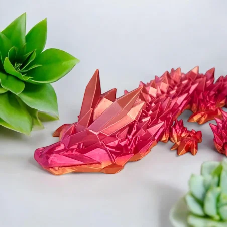 3D Dragon Crystal Dragon Figurine 60cm Room Decoration