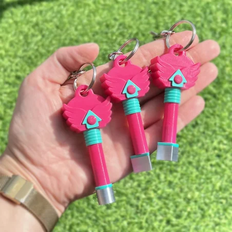 3 pcs SQUID GAME KEYCHAIN with pendant key Hide&Seek | Triangle