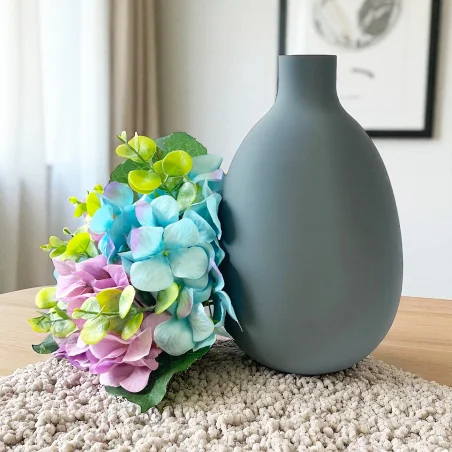 Wazon 22 cm gładki antracyt