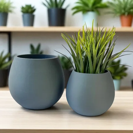 Duża doniczka antracytowa Ø 11,5 cm