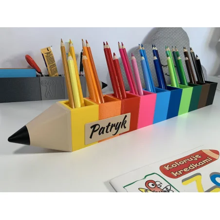 Crayon Holder - 10 Colors Desk Organizer