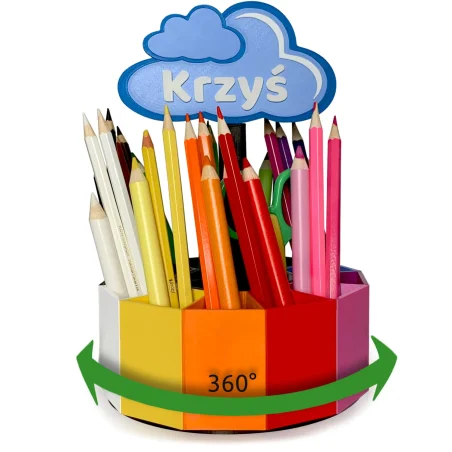 Rotating Crayon Holder Desk Organizer Rounder Classic