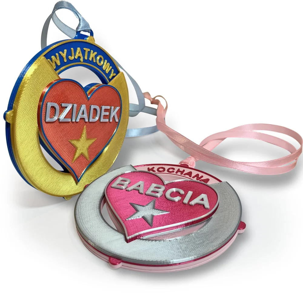 Medal/magnes obrotowy Dzień Babci Dziadka