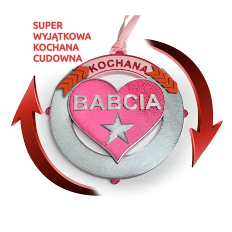 Medal/magnes obrotowy Dzień Babci Dziadka