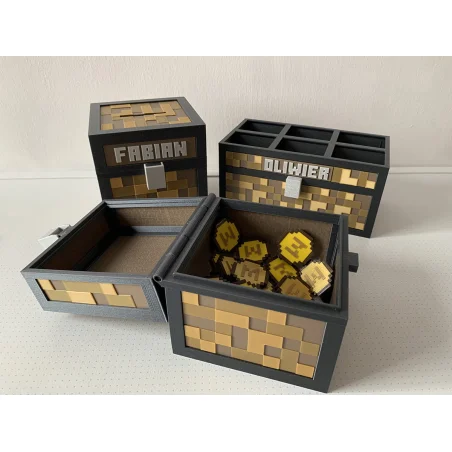 Minecraft-Style Personalized Desk Organizer Crayon Holder